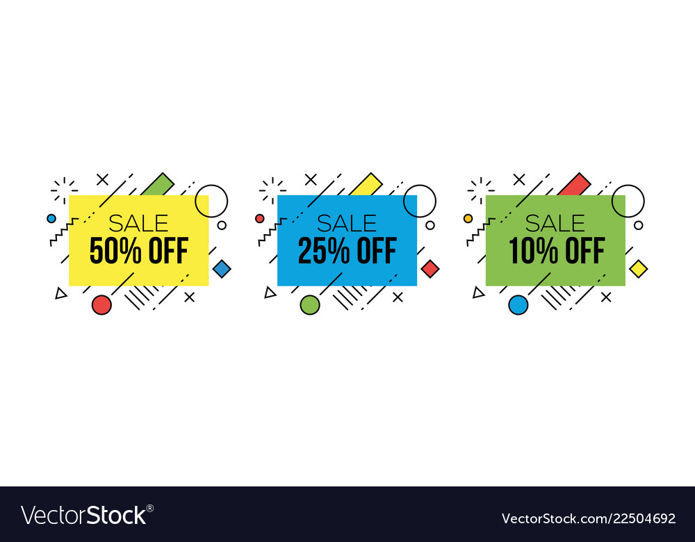 Colorful sale badges design templates