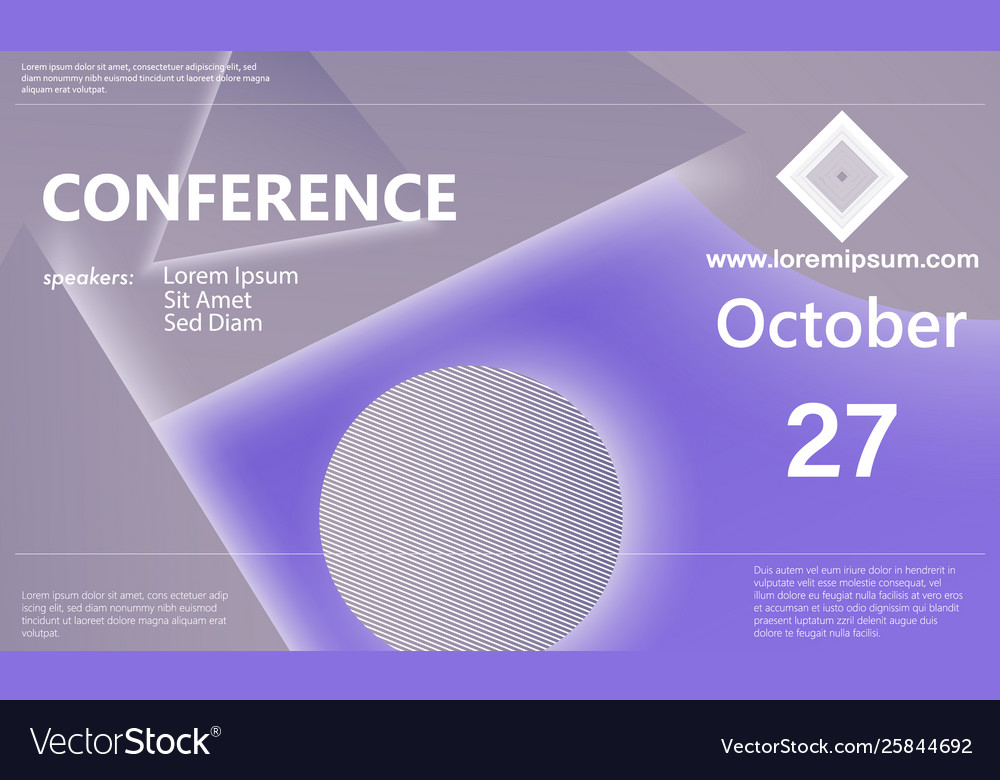 Conference design template business background Vector Image