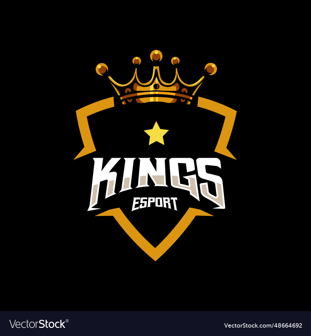 Crown for esport team Royalty Free Vector Image