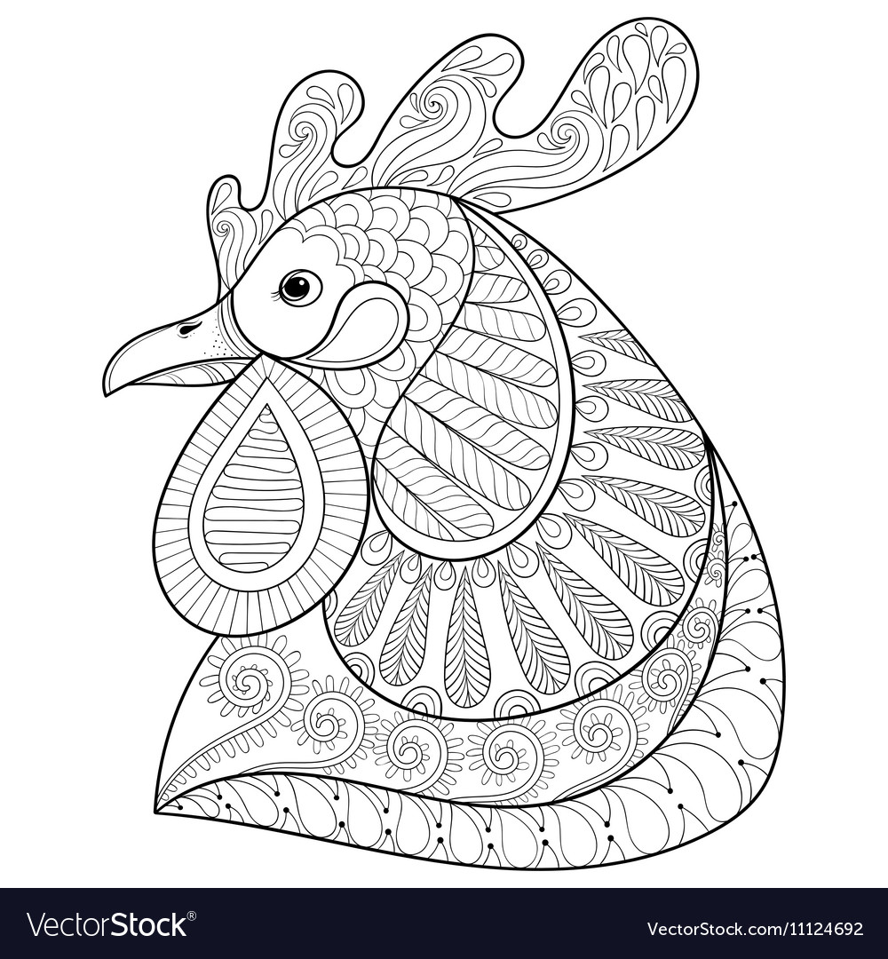 Entangle cartoon rooster