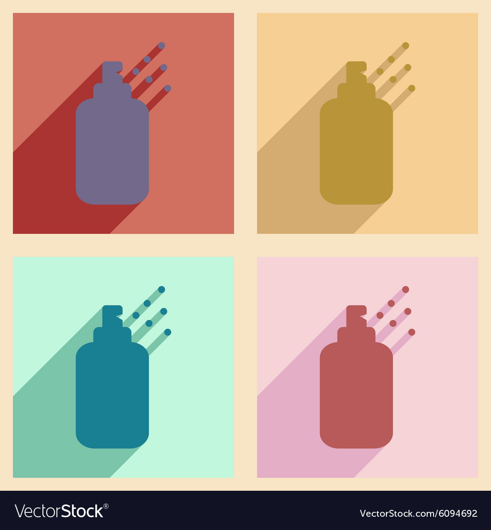 Flat with shadow concept and mobile application