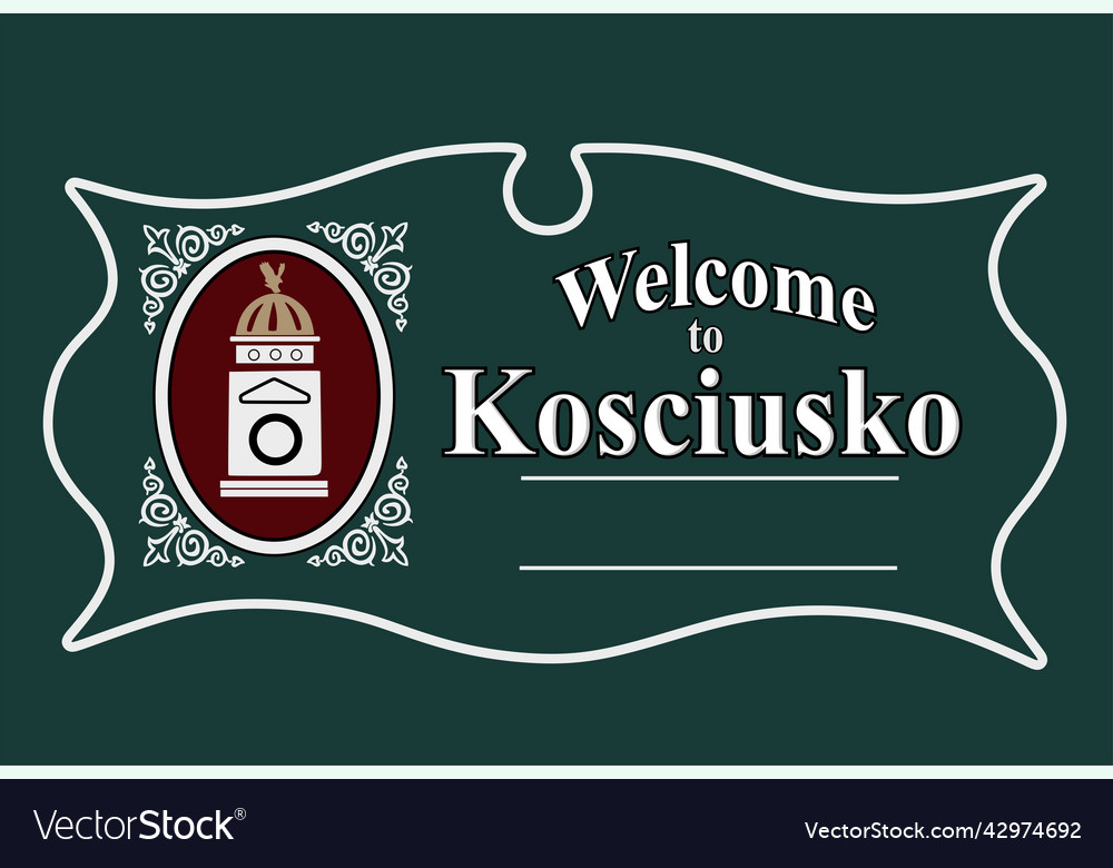 Kosciusko mississippi with best quality Royalty Free Vector