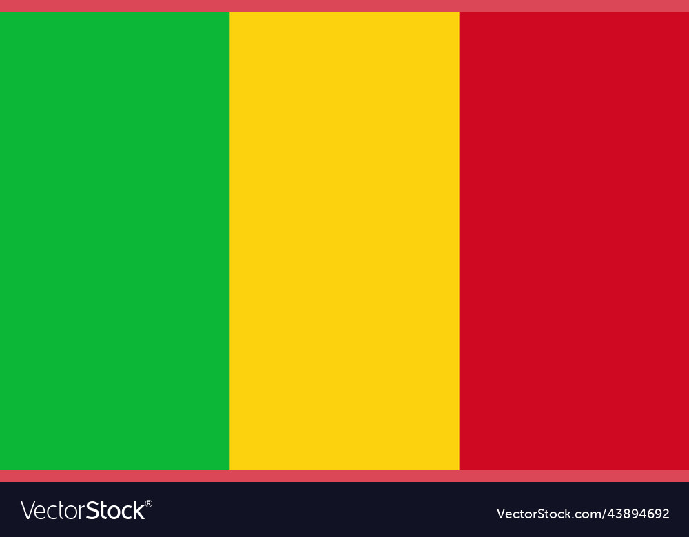 Mali flag country national symbol Royalty Free Vector Image