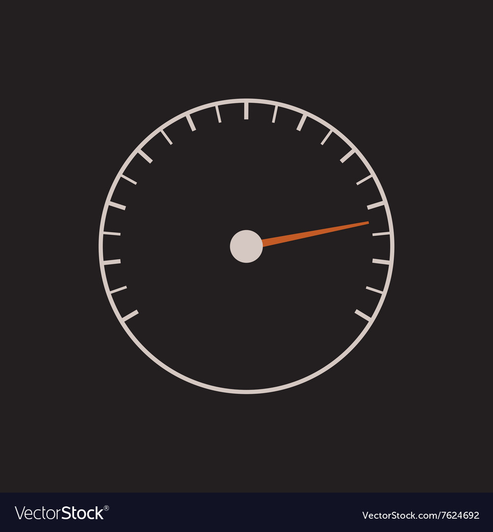 Speedometer or tachometer symbol with arrow on a Vector Image