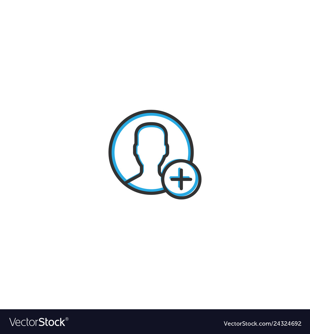 User icon design interaction line vector image User icon design interaction line