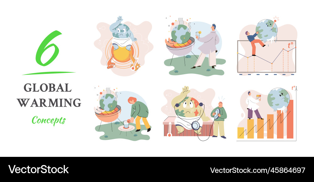 Climate change weather global greenhouse warming Vector Image