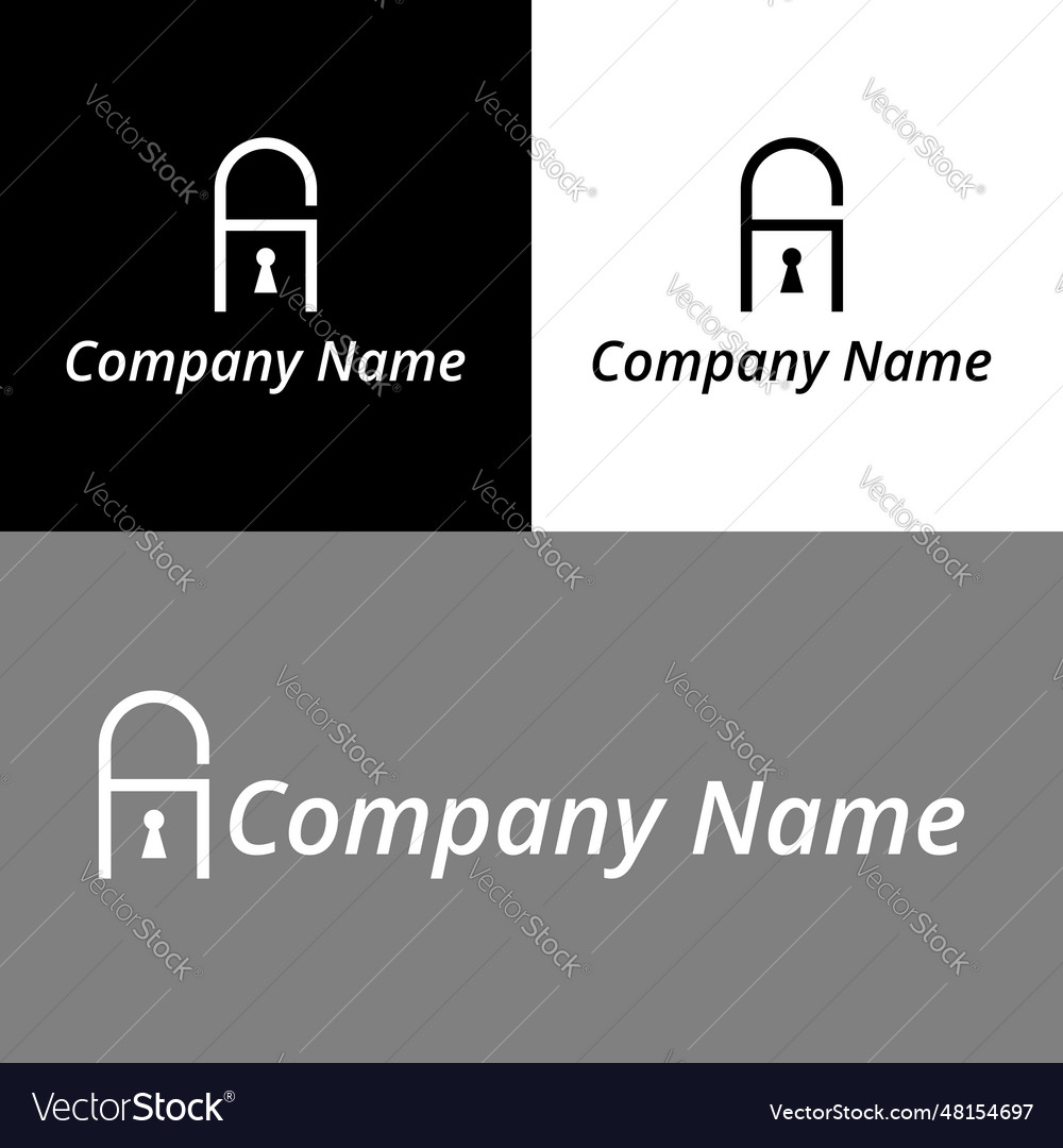 Padlock logo concept design Royalty Free Vector Image