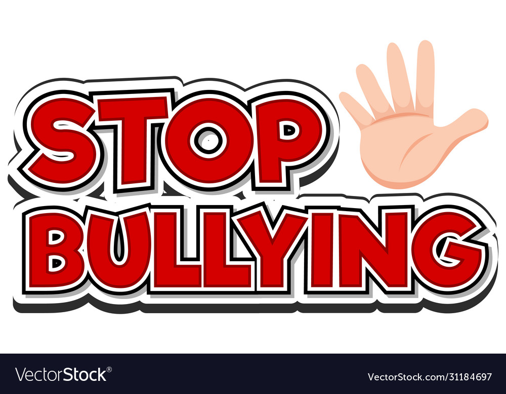 Stop domestic violence font design with hand Vector Image