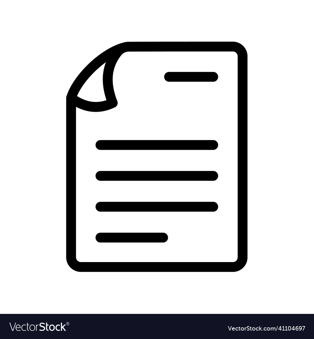 Text document file paper sheet page single Vector Image