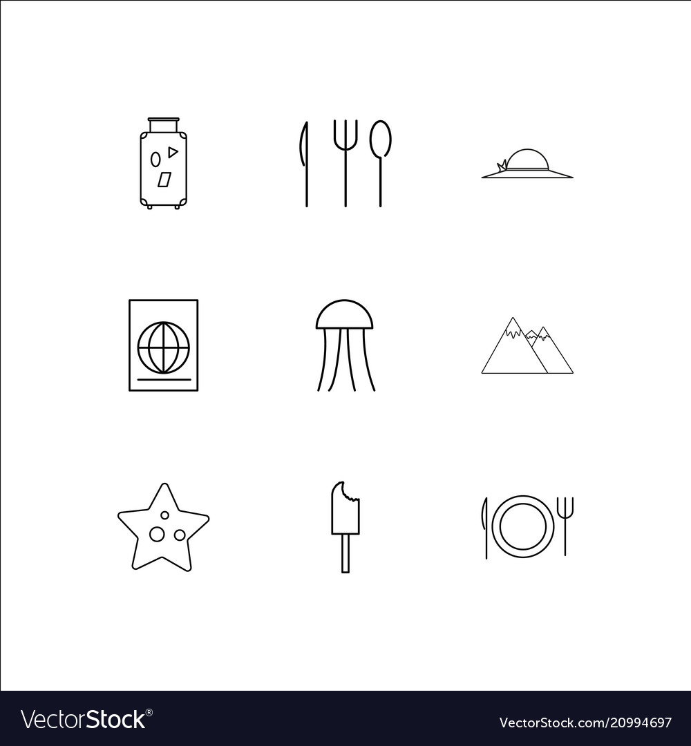 Travel & Tourism Outline Icons