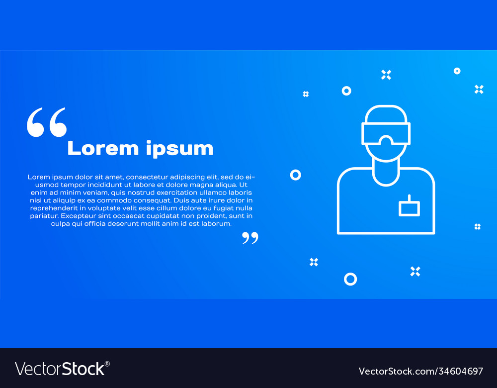 White line laboratory assistant icon isolated Vector Image