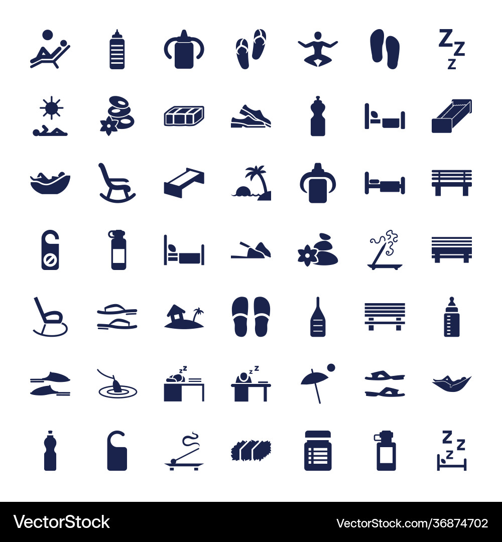 49 relax icons Royalty Free Vector Image - VectorStock