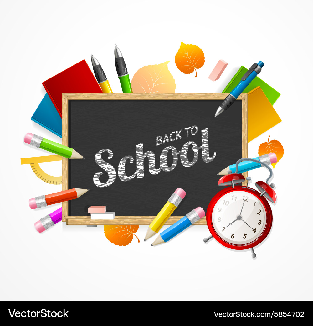 Back to school concept Royalty Free Vector Image