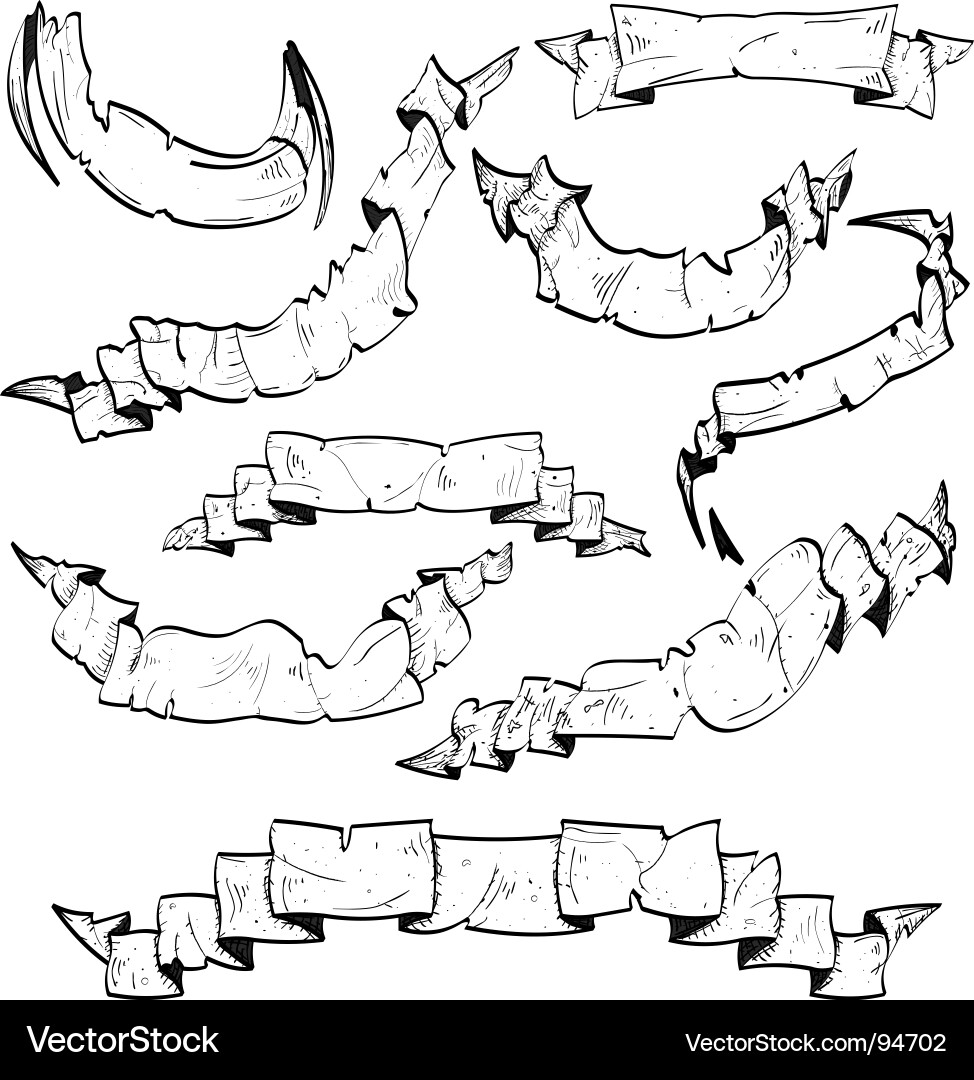 Banner Sketches Royalty Free Vector Image Vectorstock