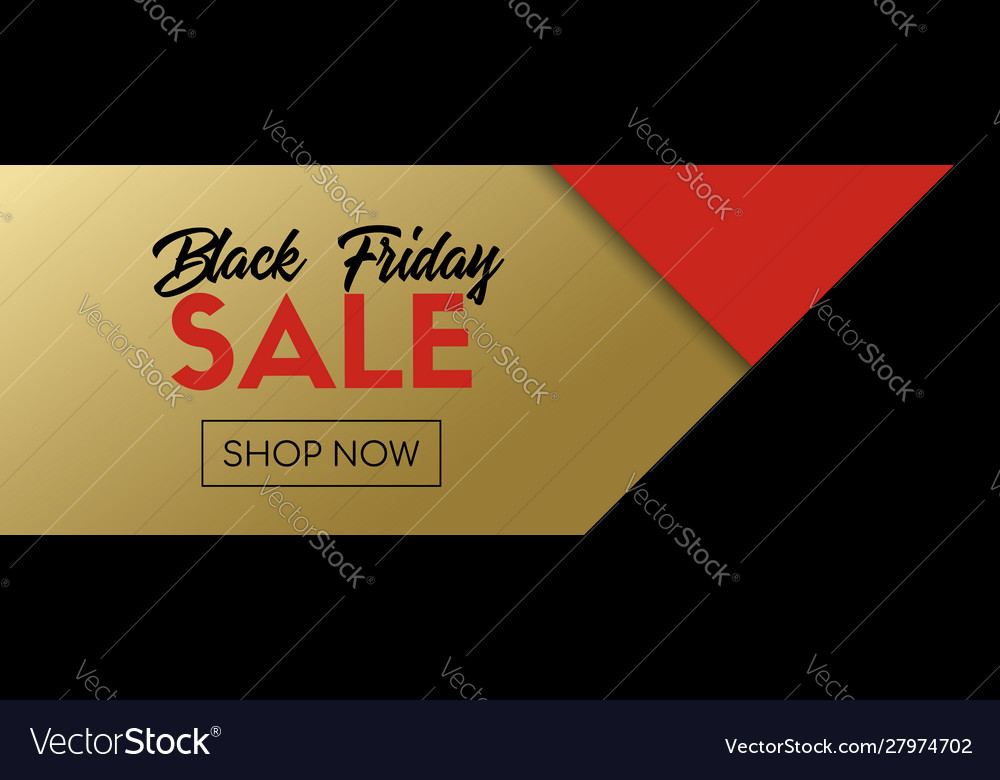 Black Friday Sale Long Banner Abstract Royalty Free Vector