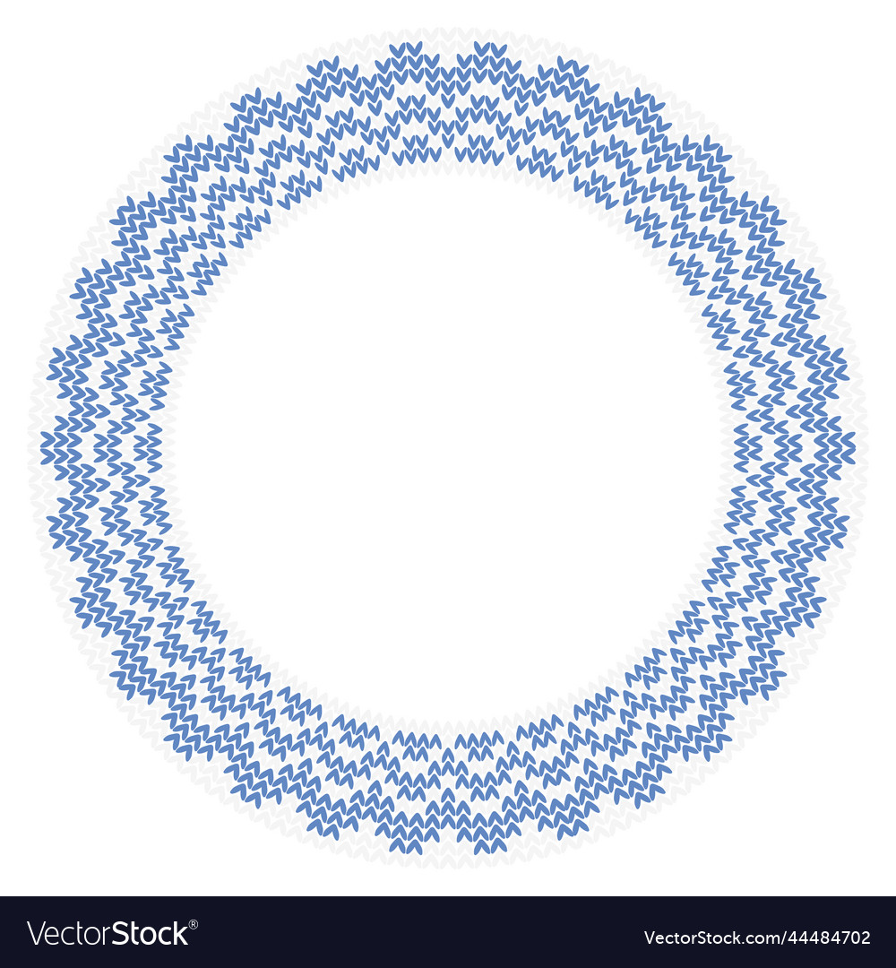 Christmas round frame border knitting texture