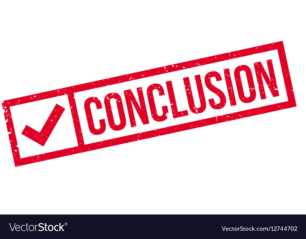 Conclusion rubber stamp Royalty Free Vector Image