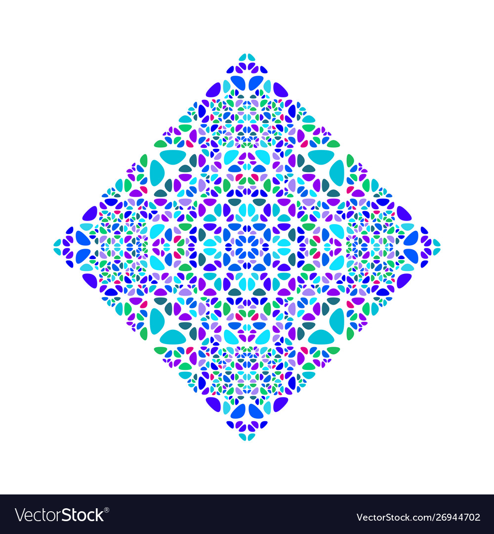 Isolated abstract geometrical petal ornament