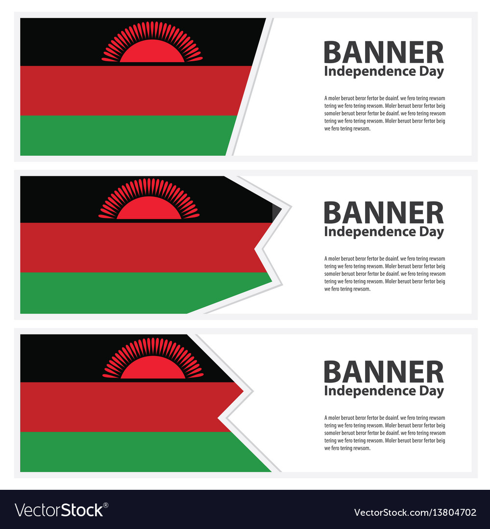 Malawi Flagge Banner Sammlung Unabhängigkeit Tag