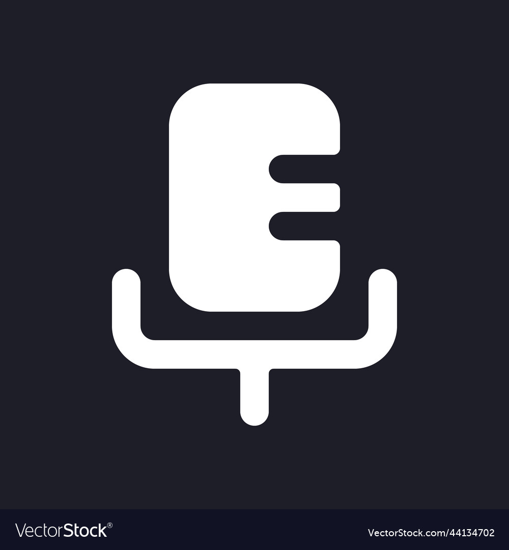 Microphone dark mode glyph ui icon