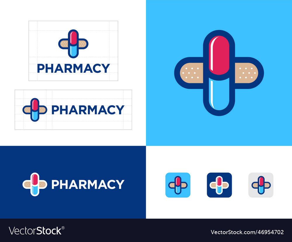 Pharmacy logo corporate identity medical cross