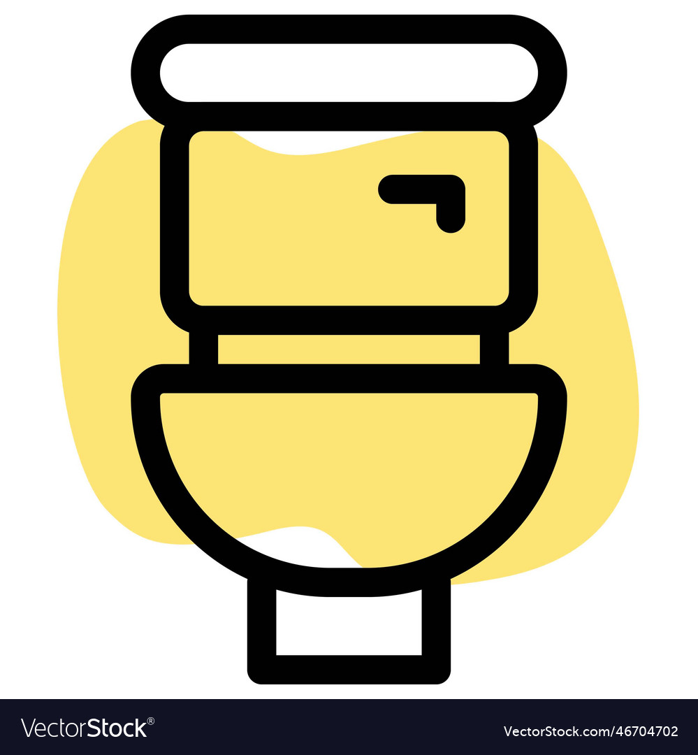 Western toilet or commode with flush feature Vector Image