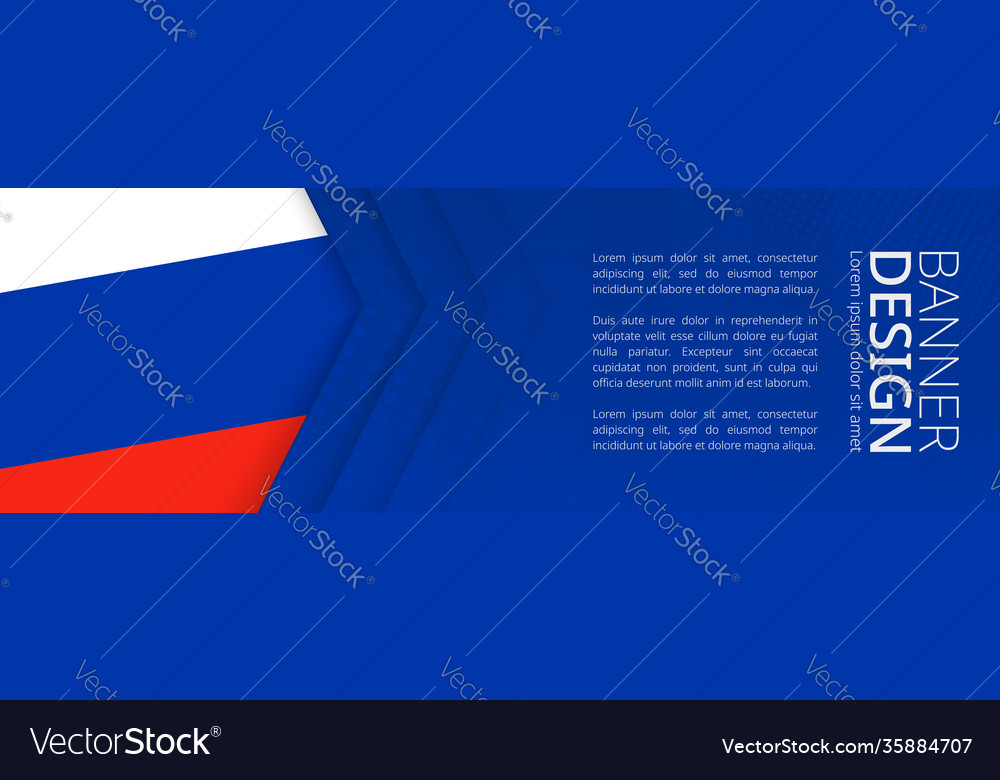 Banner template with flag russia Royalty Free Vector Image