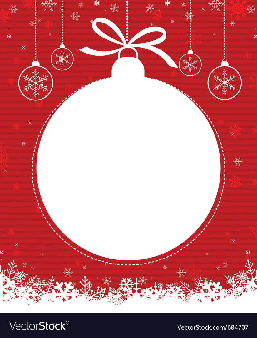 Christmas Ornaments on Red