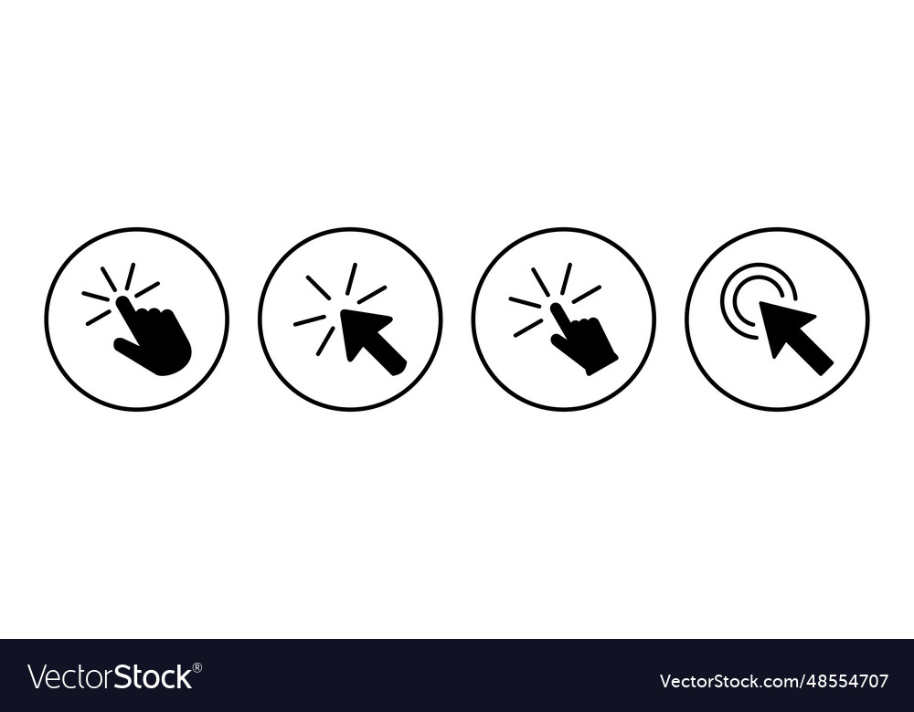 Click icon cursor pointer sign vector image Click icon cursor pointer sign