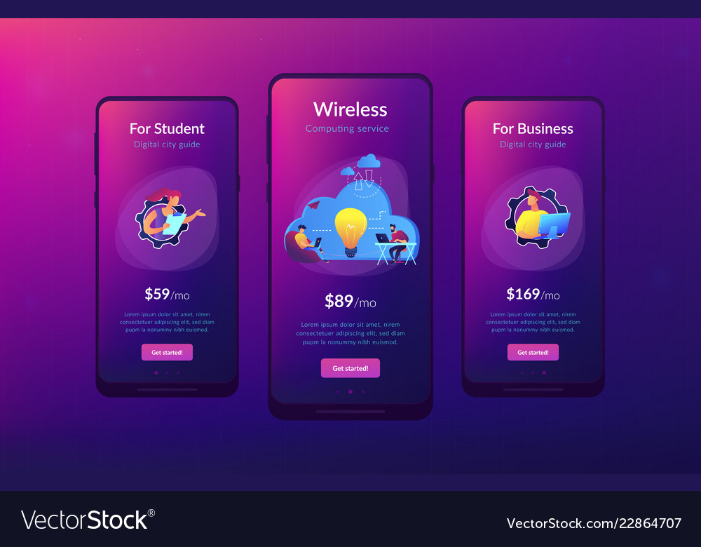 Cloud collaboration app interface template Vector Image