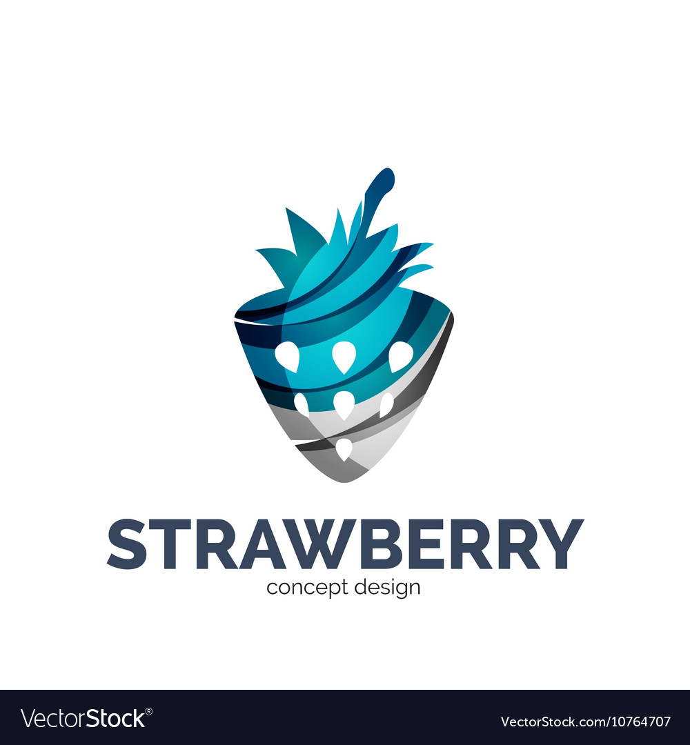 Creative abstract strawberry fruit logo