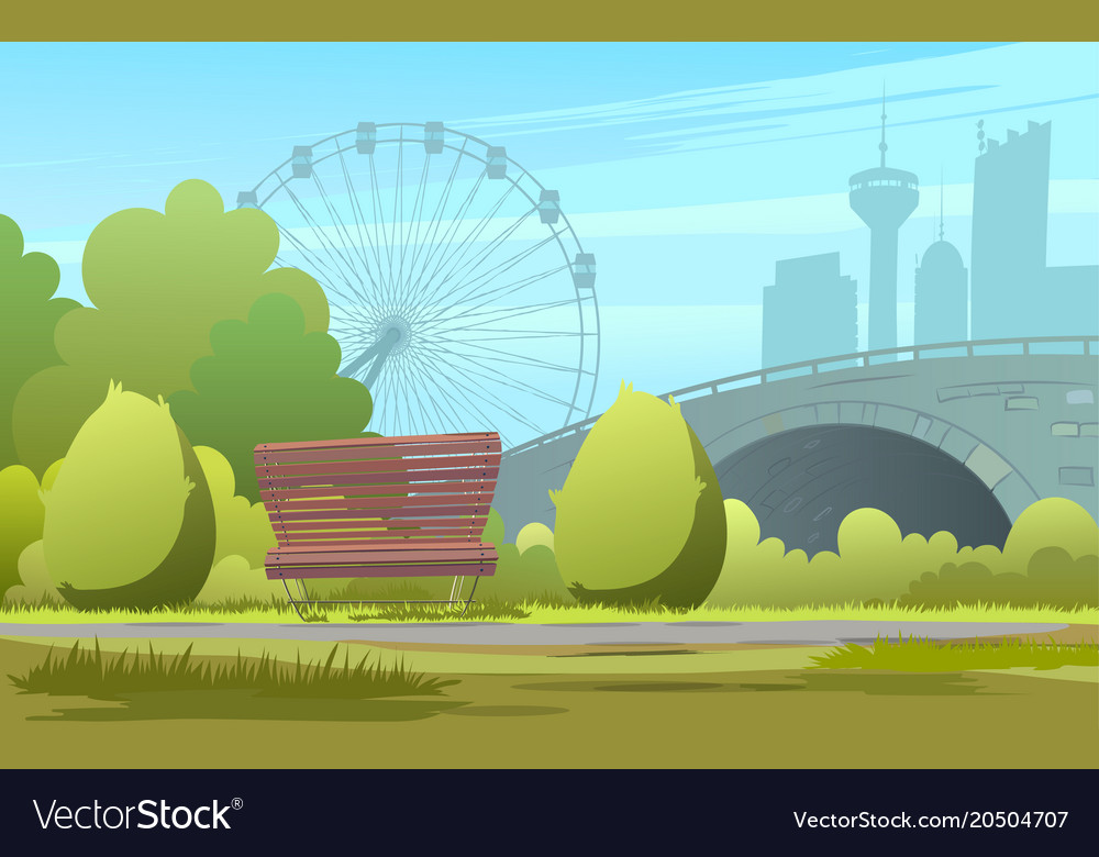 green city park backdrop