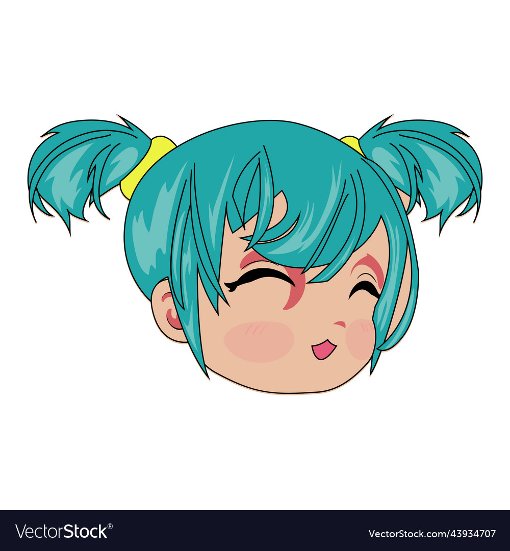 Premium Vector  Cute anime girl face