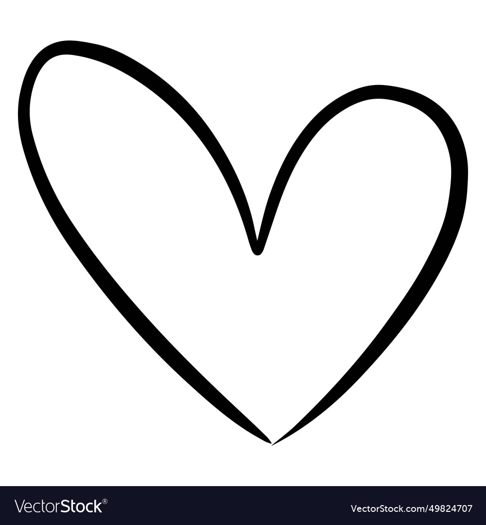 Heart symbol icon hand drawn element of love Vector Image