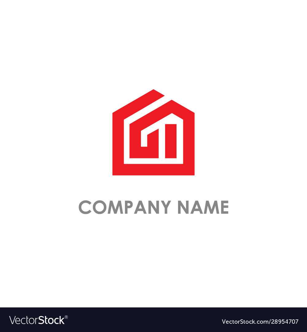 Home realty building logo Royalty Free Vector Image