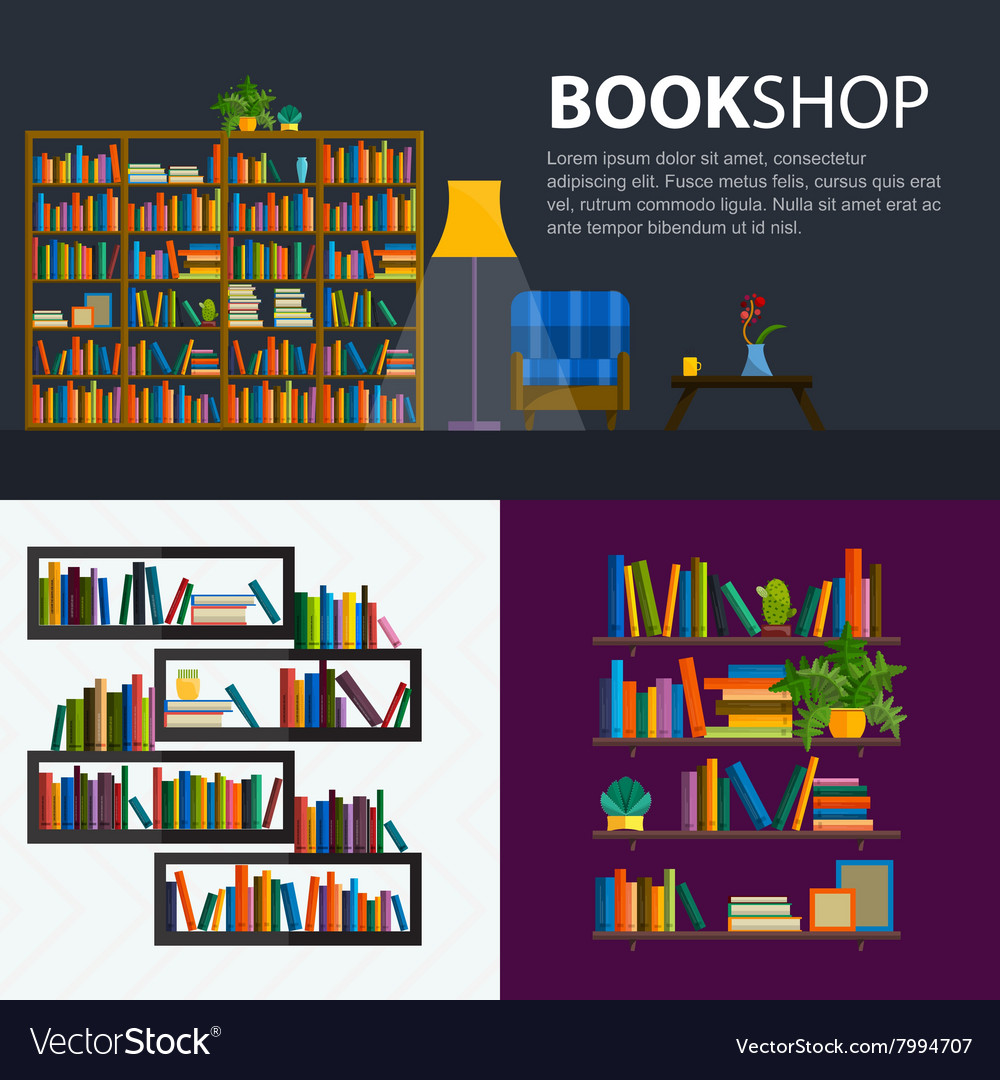 Library bookstore - seamless pattern with books Vector Image