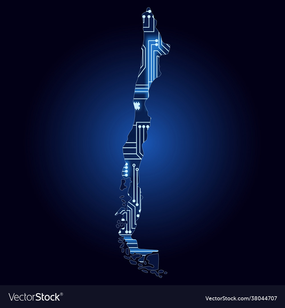 Map chile with electronic circuit