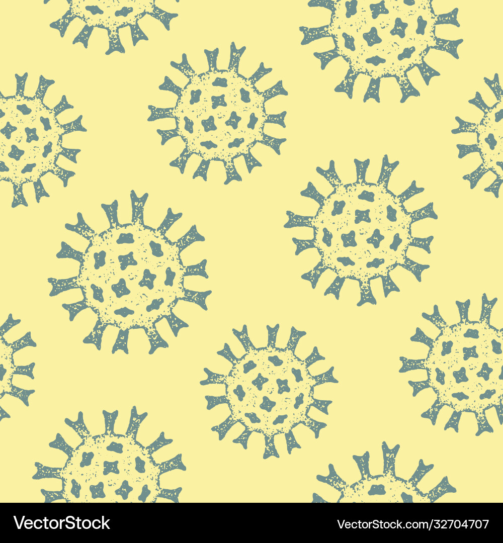 Seamless pattern with coronavirus particles Vector Image