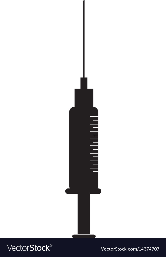 Syringe icon on white background symbol