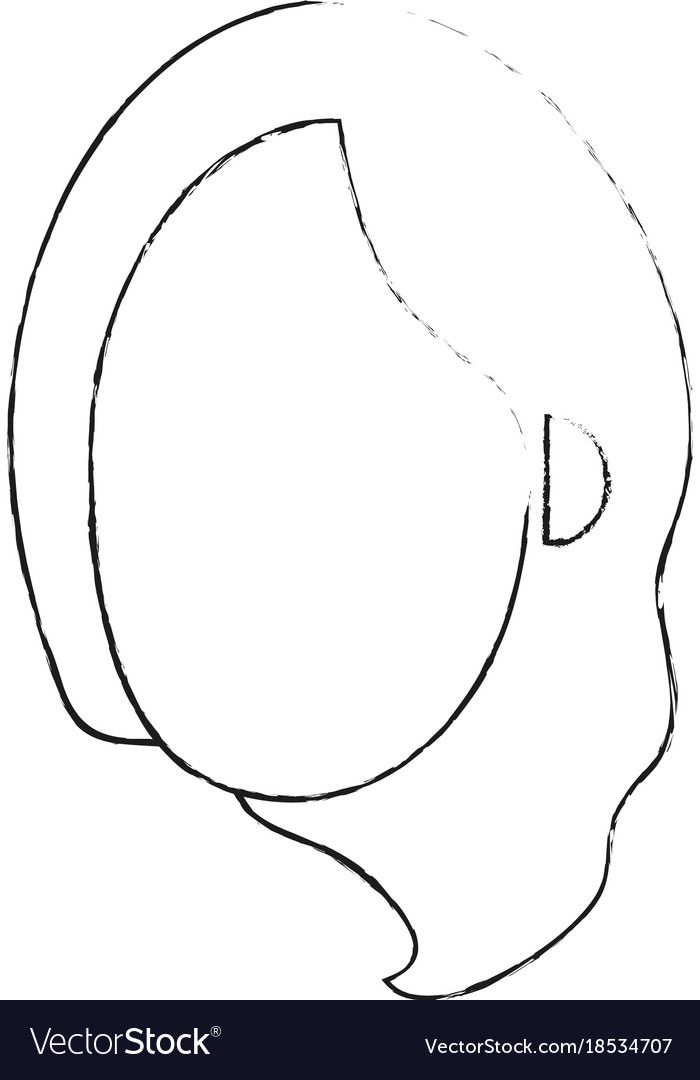 Woman head silhouette