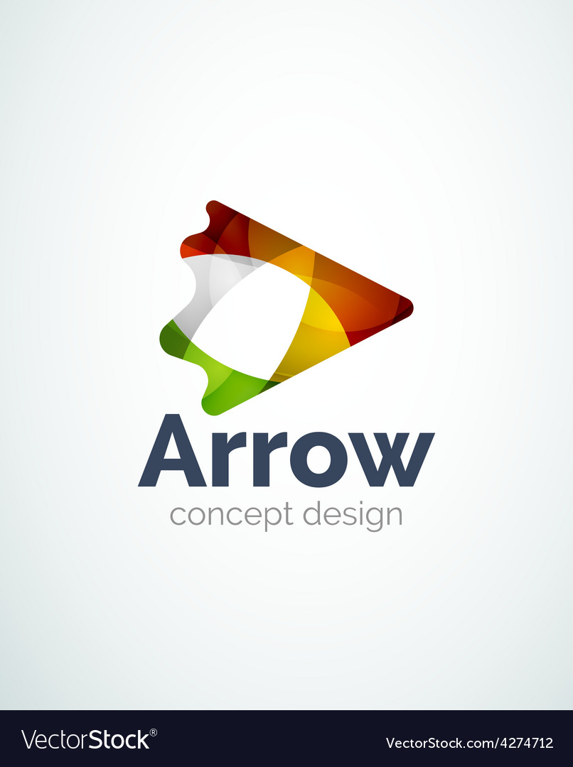 Abstract arrow logo design Royalty Free Vector Image