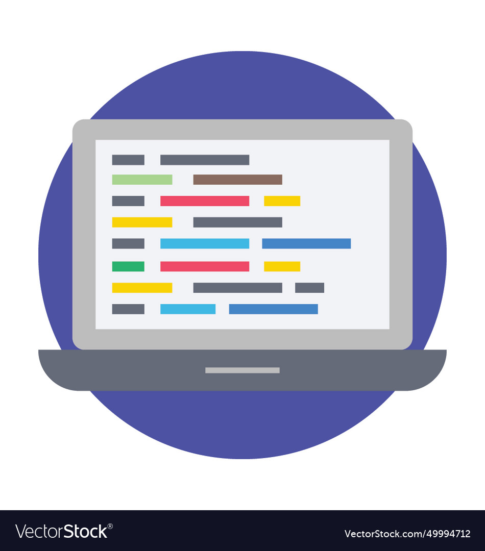 Bash command flat icon Royalty Free Vector Image
