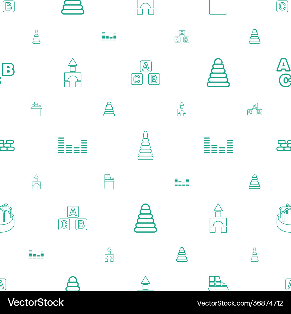 Block icons pattern seamless white background Vector Image