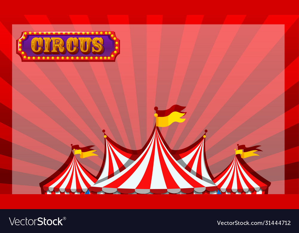 Border template with funpark in background Vector Image