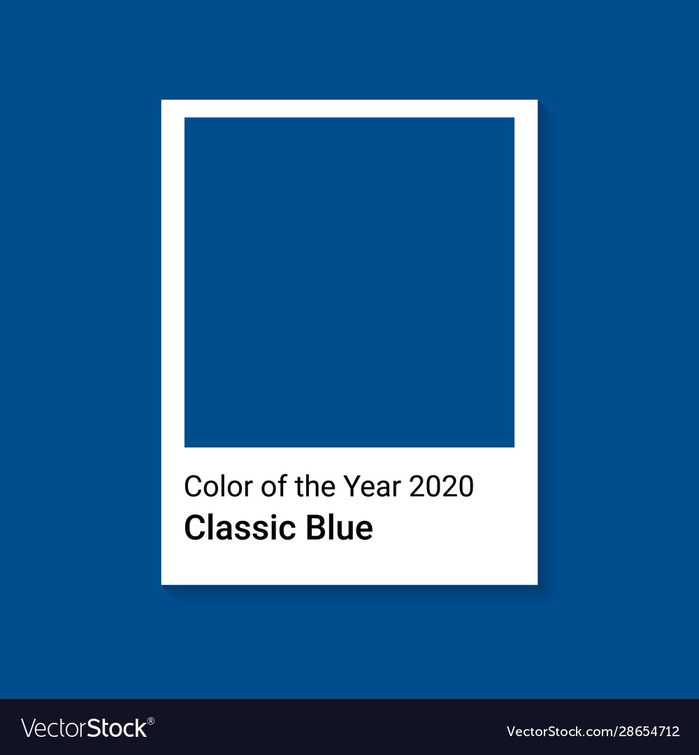 Classic blue color 2020 year Royalty Free Vector Image