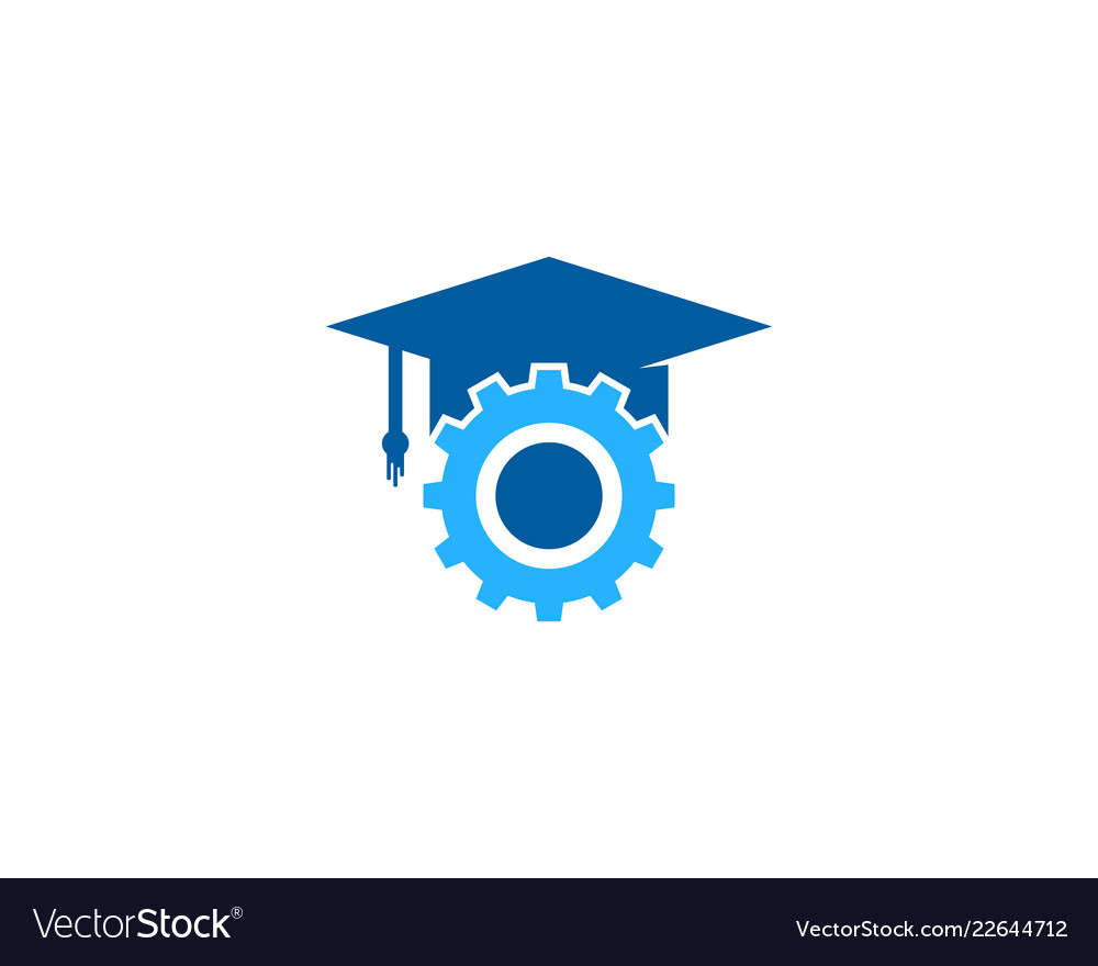 Gear education logo icon design Royalty Free Vector Image