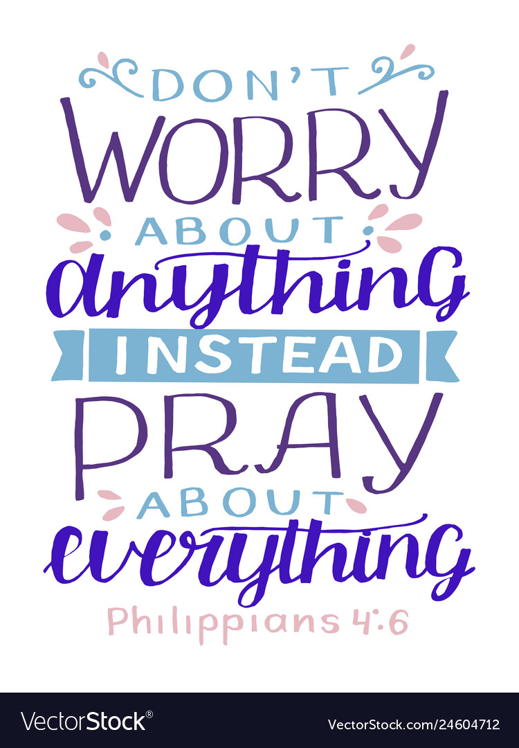 Hand Lettering With Bible Verse Do Not Worry About