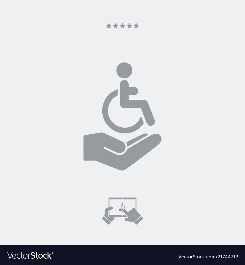 Handicapped concept - minimal icon