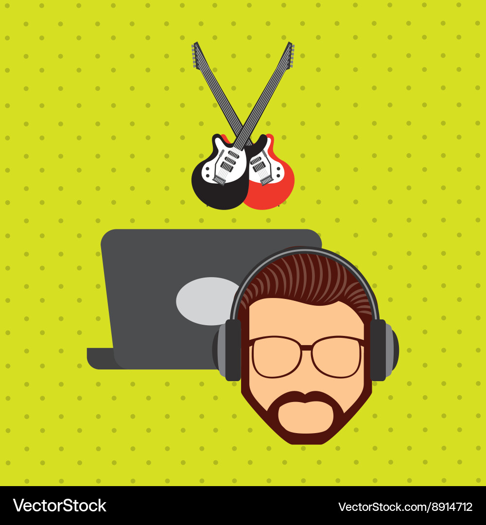 Mobile audio design Royalty Free Vector Image - VectorStock