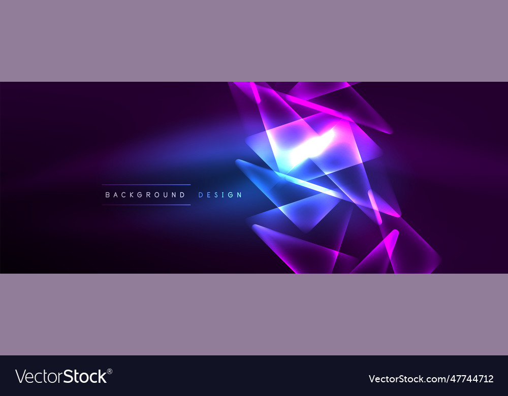 Neon lights hacking geometric background virtual Vector Image